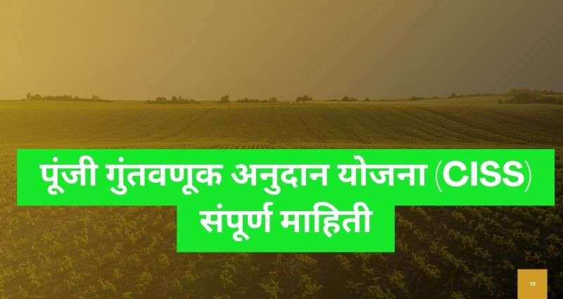 पूंजी गुंतवणूक अनुदान योजना (CISS)